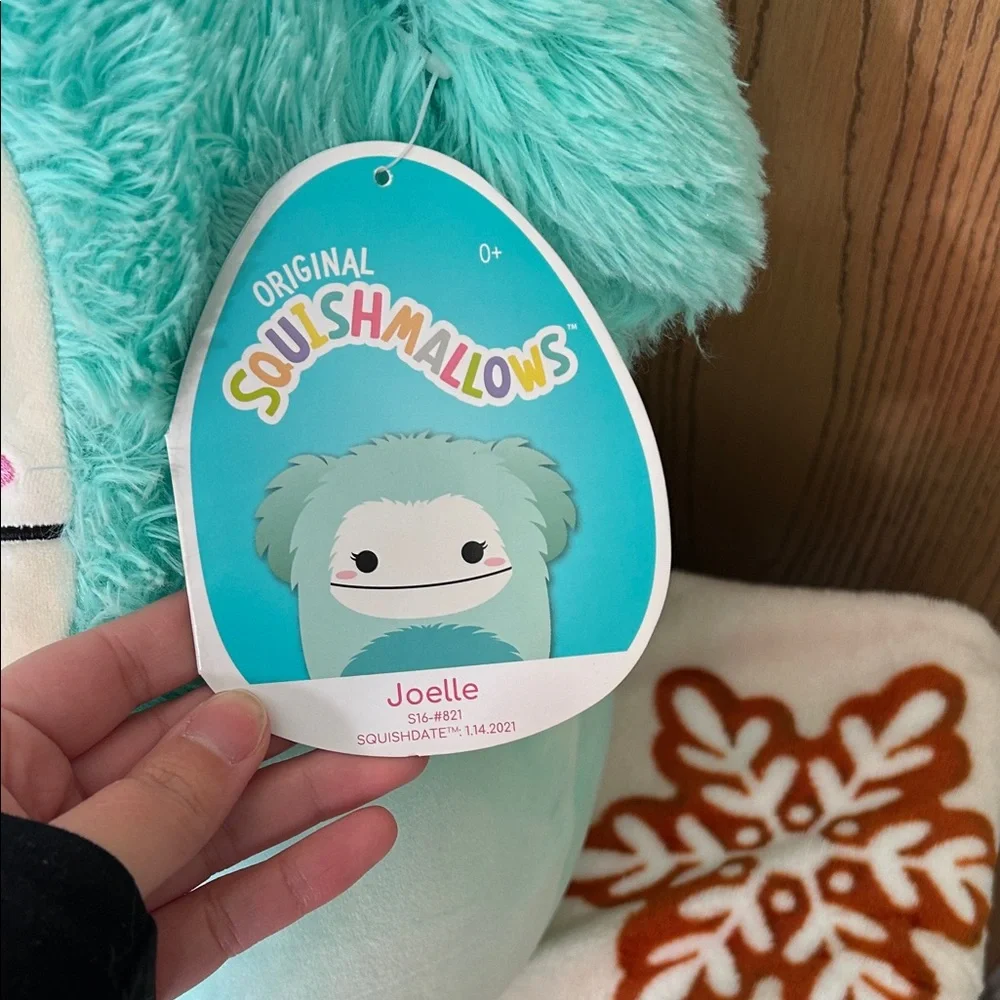Squishmallows Joelle the Bigfoot, Teal,Medium Size